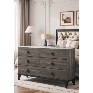 Sunvega Fabric Upholstered Button Tufted Panel Bed with Wooden Frame