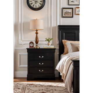 Sunvega Traditional Style Bedroom Chest with Carved Bases and Curved Mouldings