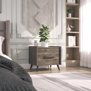 Sunvega Wall Mounted Nightstand with Drawer for Bedroom or Living Room