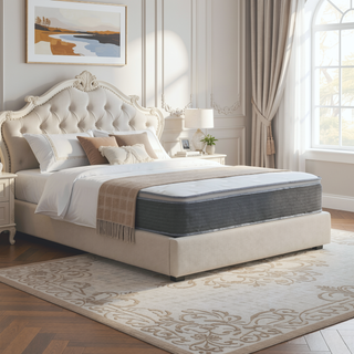 Sunvega Plush 10 Inch Cal King Hybrid Pocket Spring Gel Memory Foam Mattress