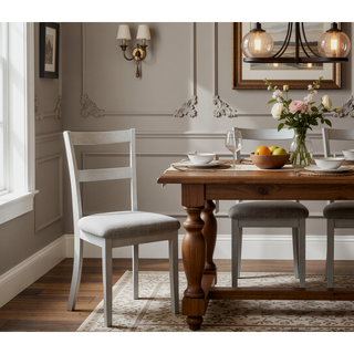Sunvega Farmhouse Style Rustic Finish Upholstered Cushion Seat Dining Bench