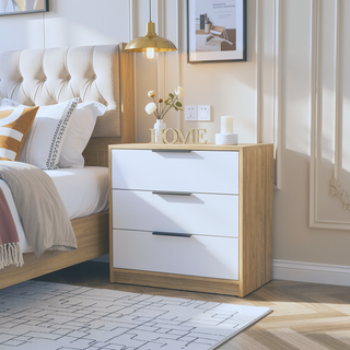 Sunvega Washington Three Drawer Dresser for Bedroom Storage with Easy Assembly