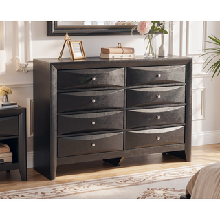Sunvega Dark Brown Tufted Polyurethane Upholstered King Size Bed Frame