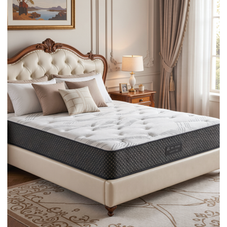 Sunvega 10" Quilted Hybrid Queen Mattress with HD Gel Memory Foam and Wicking Fabric Cover