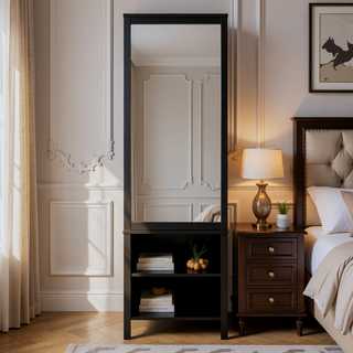 Sunvega Wimberly Wardrobe with Mirror for Chic Bedroom Storage and Organization