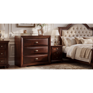 Sunvega Ireland Espresso Finish Dresser with Eight Spacious Durable Wood Drawers