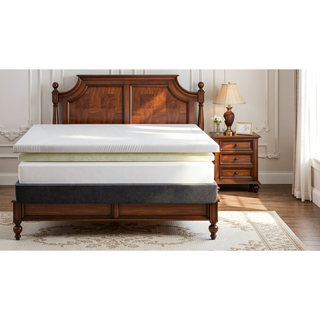 Sunvega 10 Inch Cooling Copper Infused Memory Foam Mattress with Plush and Support Layers