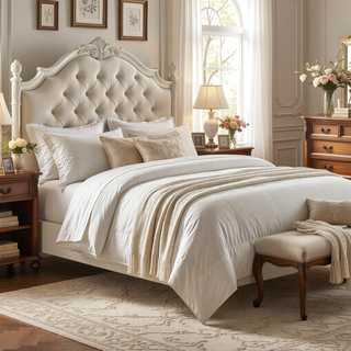 Sunvega Pearl White 5-Drawer Chest with Diamond Star Design for Bedroom
