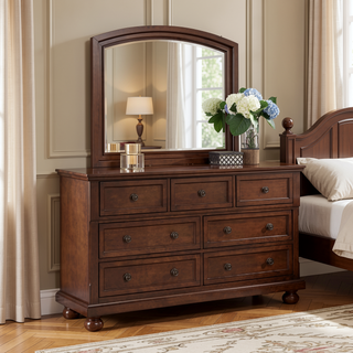 Sunvega Gray Modern Nightstand with Full Extension Drawers and Felt-Lined Top