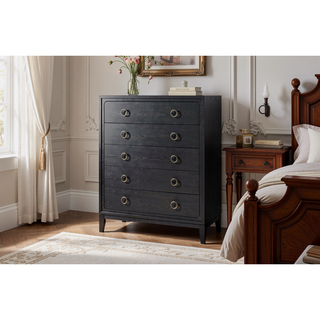 Sunvega Peppercorn Finish 5 Drawer Chest with Cedar and Felt Lining