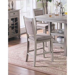 Sunvega Counter Height Dining Set with Shelve Base Table and Ladder Back Chairs