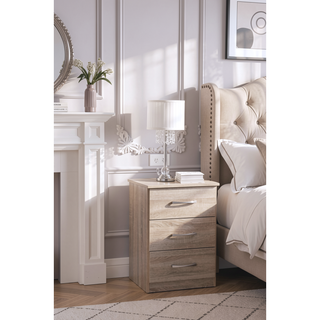 Sunvega Sandle Wood Contemporary Nightstand with Spacious Top for Compact Spaces
