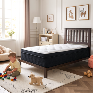 Sunvega Hybrid Plush Queen Mattress with Pocketed Coils and Cooling Fabric