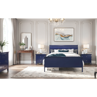 Sunvega Led Lighting 2 Drawer Nightstand with Spacious Drawers in Transitional Style