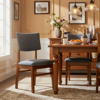 Sunvega Modern Rubberwood Dining Table with Oval Top for Kitchen and Dining Room