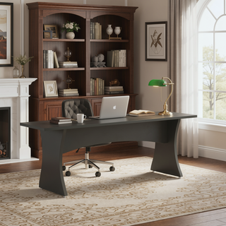 Sunvega Mid-Century Modern Dining Bench Set of 2 with Curved Silhouette
