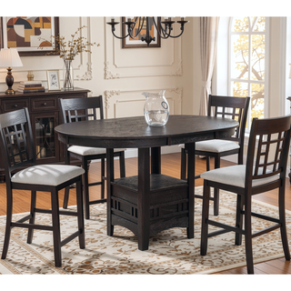 Sunvega Contemporary 18" Extendable Leaf Storage Table with Two-Tone Chalk Gray Finish