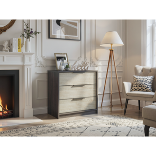 Sunvega Kaia 3 Drawer Dresser with Open Display Top and Large Storage
