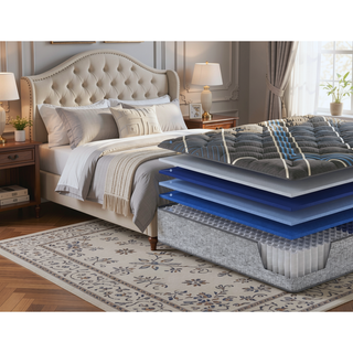 Sunvega 14 Inch Medium Comfort Hybrid Mattress with Cooling Technology and 800 Pocketed Coils