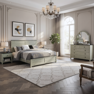 Sunvega Augusta Brown Nightstand with Dark Top Finish and Two Spacious Drawers