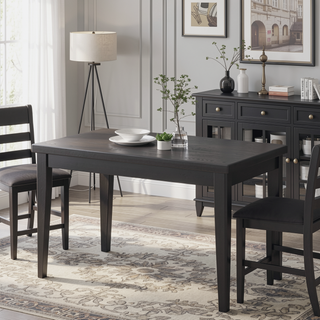 Sunvega Farmhouse Style Counter Height Dining Table with Rubberwood Frame and Wood-Like Top