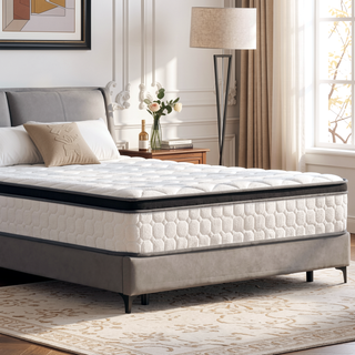 Sunvega 12 Inch King Size Gel Memory Foam Pocketed Coil Mattress for Spinal Support
