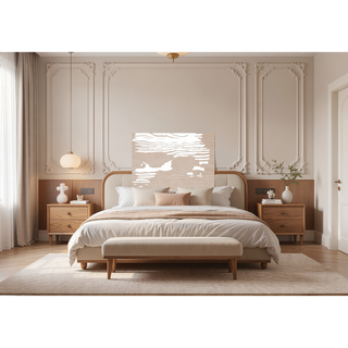 Sunvega Modern Glam Nightstand with USB Ports and Embossed Drawers Bedroom Cabinet