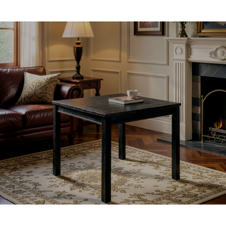 Sunvega Rustic Antique Black 5pc Counter Height Dining Table Set with Nailhead Trim