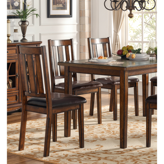 Sunvega Espresso Finish 6-Piece Dining Set with Table Bench and 4 Chairs