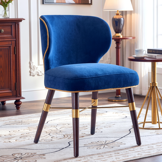 Sunvega Elegant Modern Dining Chair with Criss Cross Gold Metal Base