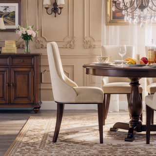Sunvega Modern Upholstered Dining Chairs Set of 2 in Tan Faux Leather
