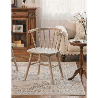 Sunvega Mid-Century Modern Dining Chairs with Spindle Back and Shaker Legs