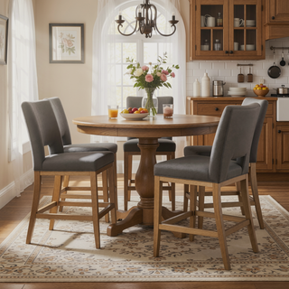 Sunvega Modern Upholstered Bar Stools with Padded Seats for Kitchen Dining