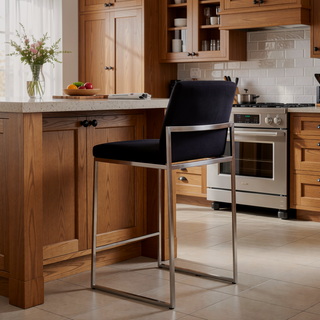 Sunvega Fuji Contemporary High Back Counter Stool with Padded Seat and Backrest
