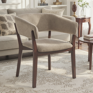 Sunvega Modern Dining Armchair with Sculptural Frame and Ergonomic Backrest