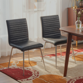 Sunvega Mason Contemporary Dining Accent Chair with Swivel and Walnut Wood Back