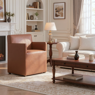 Sunvega Modern Dining Chair in Luxurious Faux Leather for Dining Room