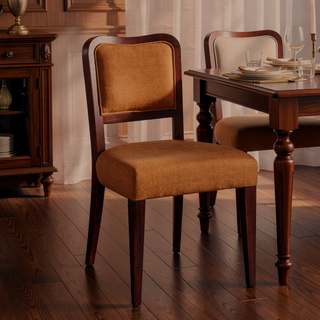 Sunvega 42 Inch Round Dining Table with Oak Veneer Top and Iron Base for Small Spaces