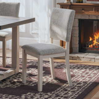 Sunvega Transitional Natural Tone Rubberwood Dining Table with Trestle Base