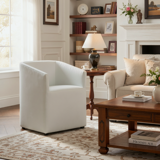 Sunvega Modern Faux Leather Upholstered Dining Armchair for Dining Room