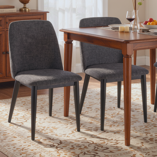 Sunvega Contemporary Tintori Dining Chairs with Upholstered Seat and Backrest Set of 2