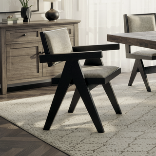 Sunvega Black Contemporary Metal Trestle Base Dining Table Rectangle 1pc