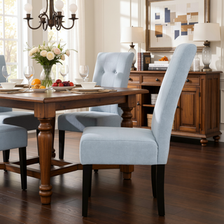 Sunvega Upholstered Accent Dining Chairs with T-Stitch Design Set of 2