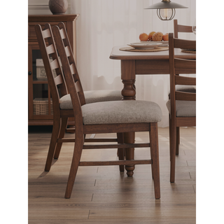Sunvega Walnut Finish Rectangular Dining Table with Extension Leaf for 8