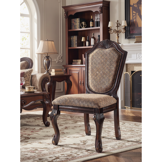 Sunvega Counter Height Fabric Upholstered Armless Chair with Wooden Queen Anne Legs