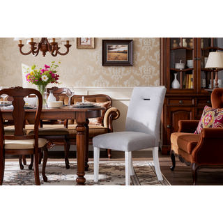 Sunvega Light Gray Contemporary Bar Stools with Padded Slat Design Back-Seat Cushions