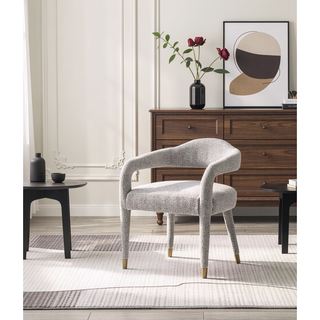 Sunvega Mid-Century Modern Accent Chair with Upholstered Legs for Living Room