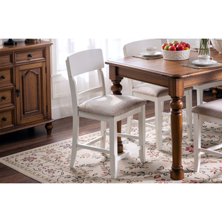 Sunvega Modern Gray Rubber Wood Dining Table with Two Built-in Storage Shelves