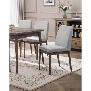 Sunvega Mid-Century Modern Dining Chairs Set of 2 with Plush Fabric Upholstered Cushion