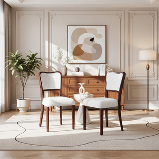 Sunvega 42 Inch Round Dining Table with Oak Veneer Top and Iron Base for Small Spaces